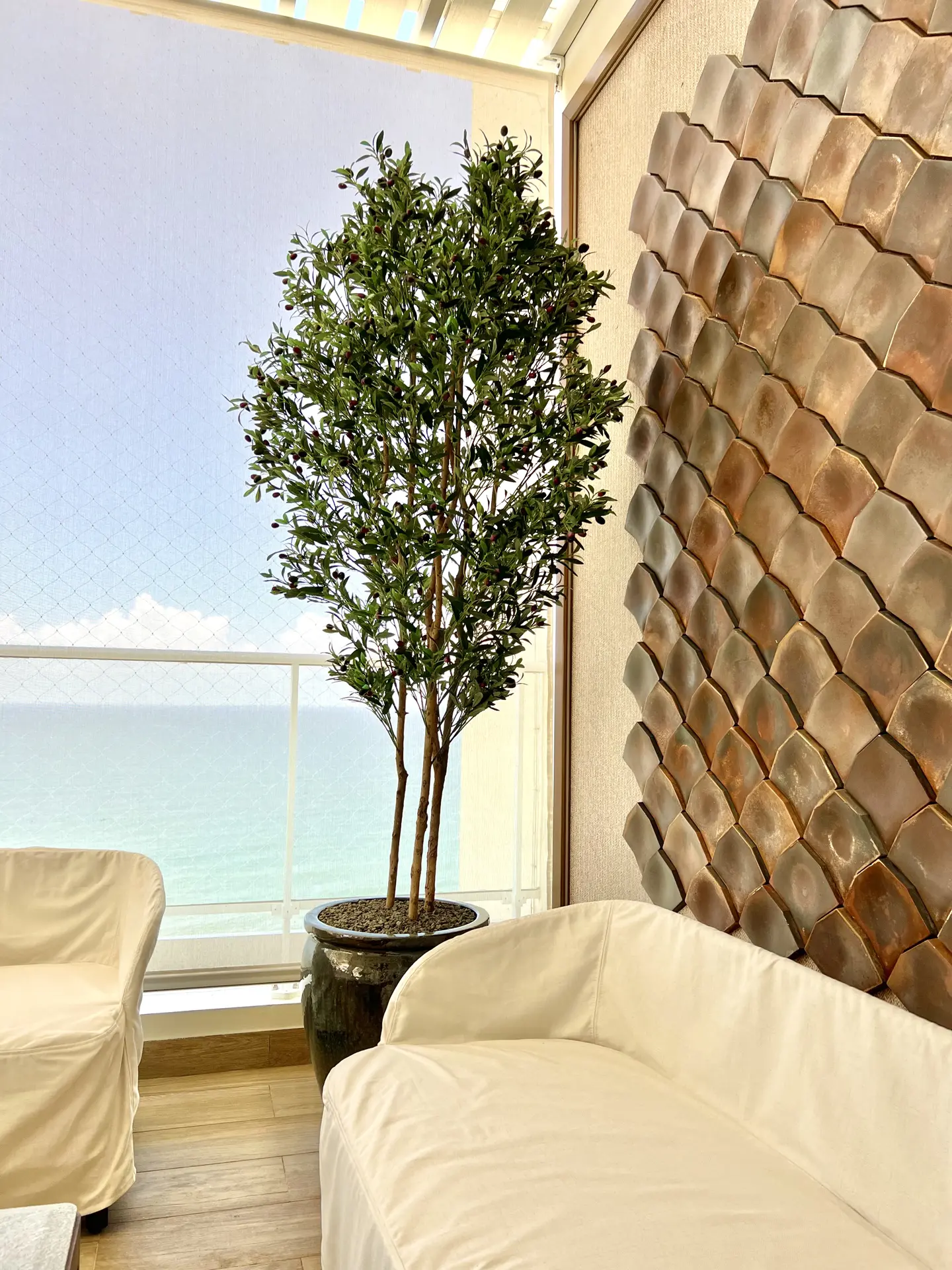 Decoracion Verde Variada Macetero con Arbol Natural