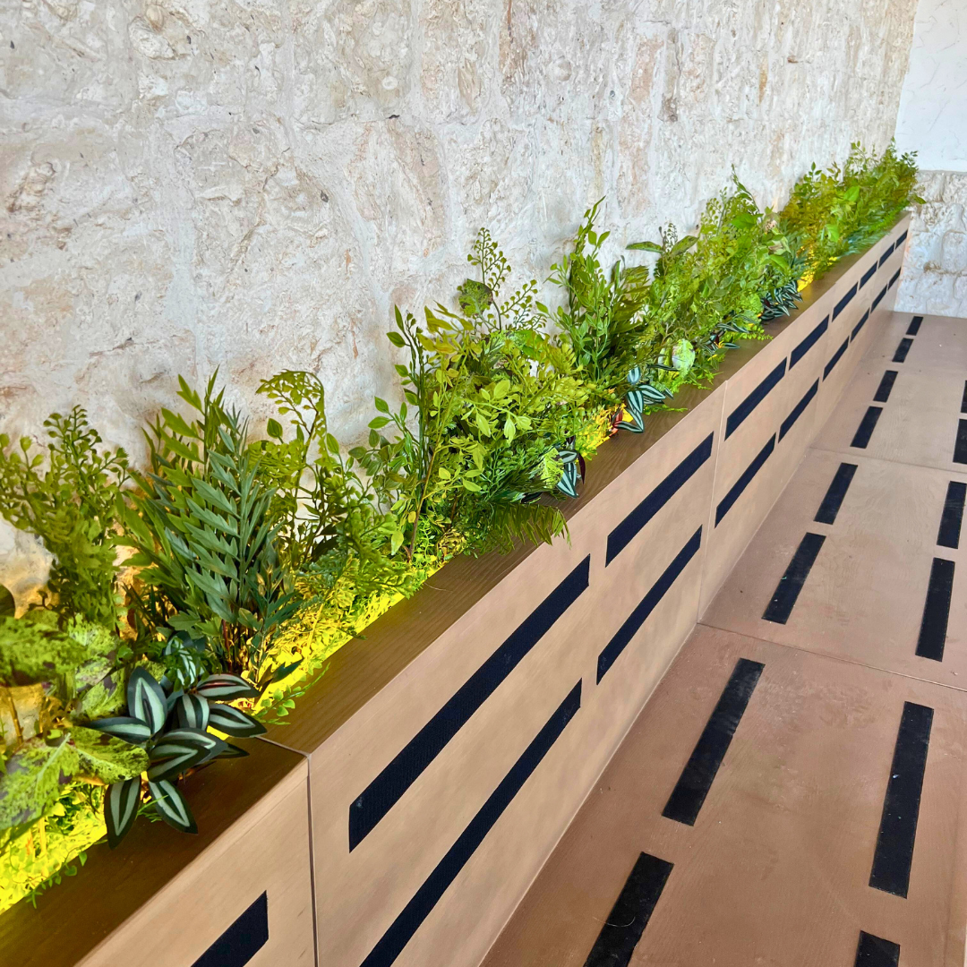 Decoracion Verde Variada Jardin Artificial en Mueble